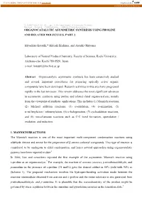 Organocatalytic Asymmetric Synthesis Using Proline and Related Molecules