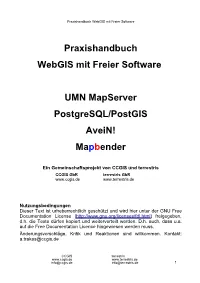 Praxishandbuch Webgis Mit Freier Software UMN Mapserver