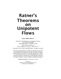 Ratner's Theorems on Unipotent Flows