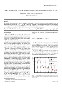 Search for Anomalous Electroweak Gauge Boson Self-Interactions with ATLAS at the LHC