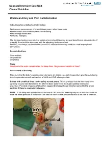 Umbilical Lines and Infusions Feb 2017