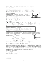 18.01A Topic 5: Second Fundamental Theorem, Lnx As an Integral. Read