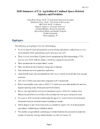 2020 Summary of U.S. Agricultural and Confined-Space Related