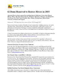 62 Dams Removed to Restore Rivers in 2015
