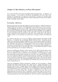 Chapter 15: How Effective Are Peace Movements