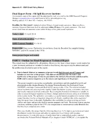 Final Report Form