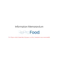 Information Memorandum