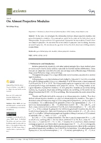 On Almost Projective Modules