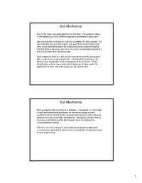 Soil Mechanics