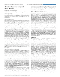 Chromium Hexavalent Compounds