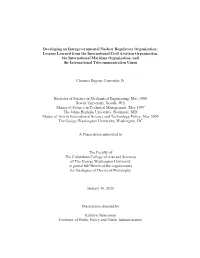 Developing an Intergovernmental Nuclear Regulatory Organization