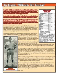 Dud Branom, “Millionaire First Baseman” ©Diamondsinthedusk.Com