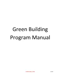 Green Building Program Manual