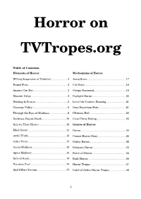 Horror on Tvtropes.Org