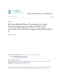 How Political Organizations Profiteer Off the First Amendment and What Congress Should Do About It