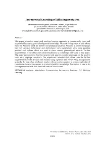 Incremental Learning of Affix Segmentation
