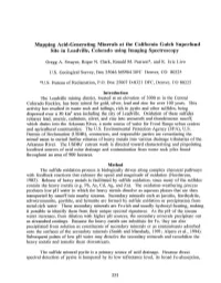 Mapping Acid-Generating Minerals at the California Gulch Supcrfund Site in L.Cadvillc, Colorado Using Imaging Spectroscopy