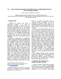3A.3 Using Canadian Gem Output for Forecasts of Thunderstorm Initiation on the Canadian Prairies