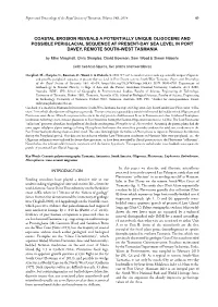 Coastal Erosion Reveals a Potentially Unique Oligocene and Possible Periglacial Sequence at Present-Day Sea Level in Port Davey, Remote South-West Tasmania