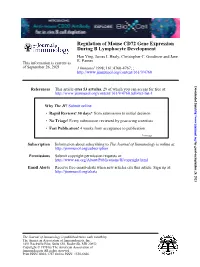During B Lymphocyte Development Regulation of Mouse CD72 Gene