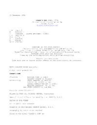 LOGAN's RUN TRANSCRIPT Jrauner.Nj@Netzero.Net 20 December 1998