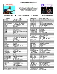 Mario American UNPLUGGED Song List.Pages