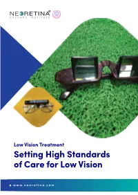 Setting High Standards of Care for Low Vision