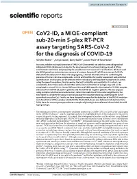 Cov2-ID, a MIQE-Compliant Sub-20-Min 5-Plex RT-PCR Assay