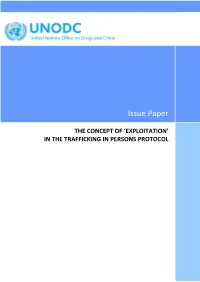 Exploitation’ in the Trafficking in Persons Protocol