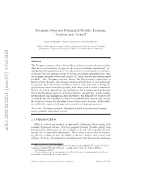 Koopman Operator Dynamical Models: Learning, Analysis and Control?