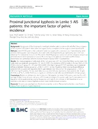 Proximal Junctional Kyphosis in Lenke 5 AIS Patients