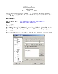 Putty/Cygwin Tutorial