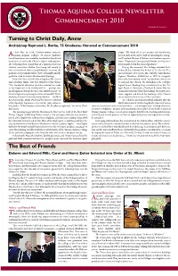 Thomas Aquinas College Newsletter Commencement 2010