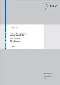 Trade and Unemployment: What Do the Data Say?