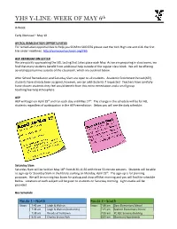 YHS Y-LINE: WEEK of MAY 6Th