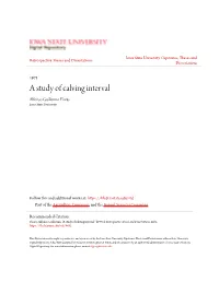 A Study of Calving Interval Alfonso Guillermo Flores Iowa State University