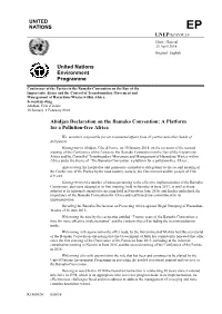 Abidjan Declaration on the Bamako Convention: a Platform for a Pollution-Free Africa
