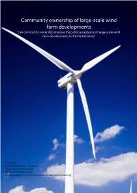 Community Ownership of Large-Scale Wind Farm Developments