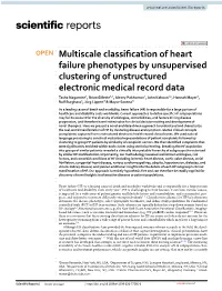 Multiscale Classification of Heart Failure Phenotypes by Unsupervised