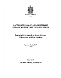 Safeguarding Asylum - Sustaining Canada's Commitments to Refugees