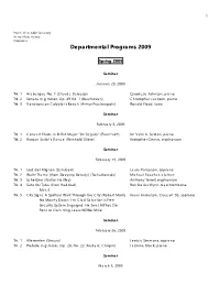 Departmental Programs 2009