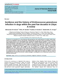 Incidence and the History of Echinococcus Granulosus Infection in Dogs Within the Past Few Decades in Libya: a Review