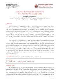 Navigation Features in the Arctic and Its Impact on the Suez Canalrevenues