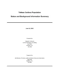 Telkwa Caribou Population Status and Background Information Summary