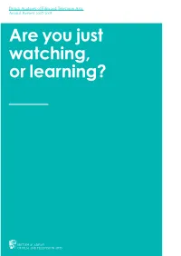Are You Just Watching, Or Learning? a Word from the Executive 02 03