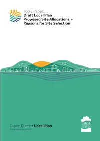 Draft Local Plan Proposed Site Allocations - Reasons for Site Selection