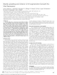 Mantle Upwelling and Initiation of Rift Segmentation Beneath the Afar Depression