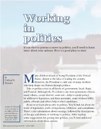 Working in Politics