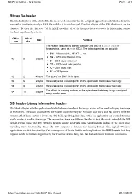 Bitmap File Header DIB Header (Bitmap Information Header)