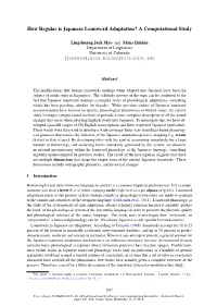 How Regular Is Japanese Loanword Adaptation? a Computational Study